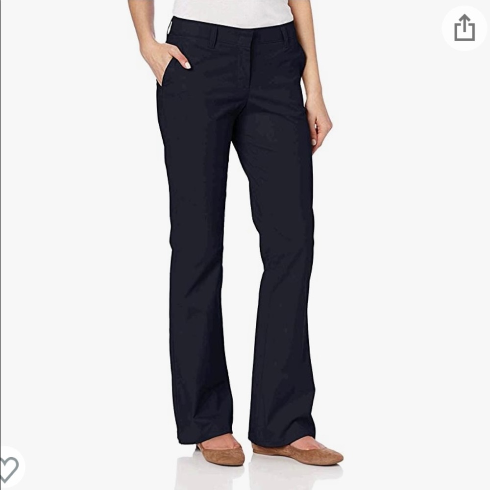 Dickies Women's Flat Front Stretch Twill Pant Slim Fit Bootcut